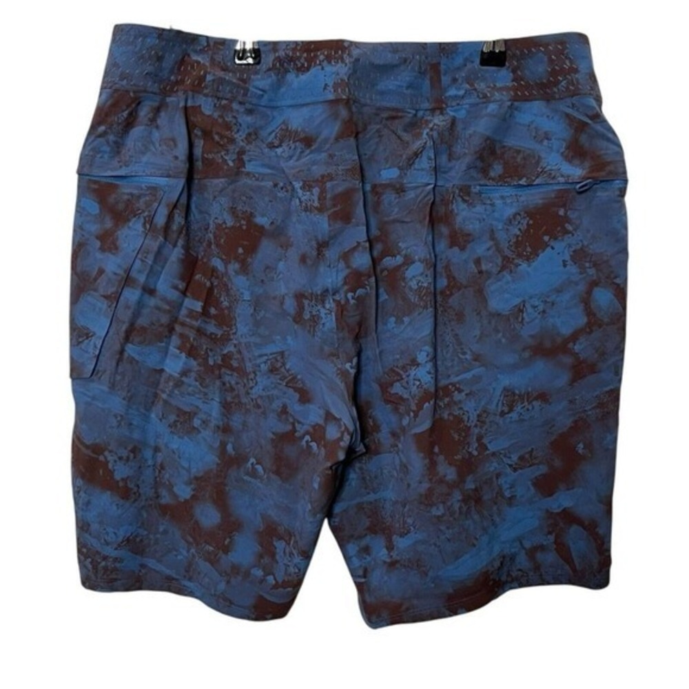 Lululemon Current State 9 Board Shorts Blue Brown Camo Swim Men's Size 33 - Picture 6 of 8